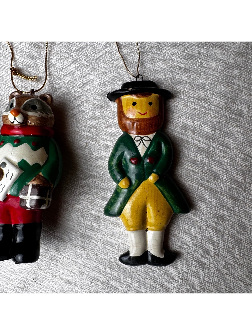 Vintage Christmas Ornament Lot of 4 Figural Holiday Decorations Taiwan Korea - Picture 4 of 9